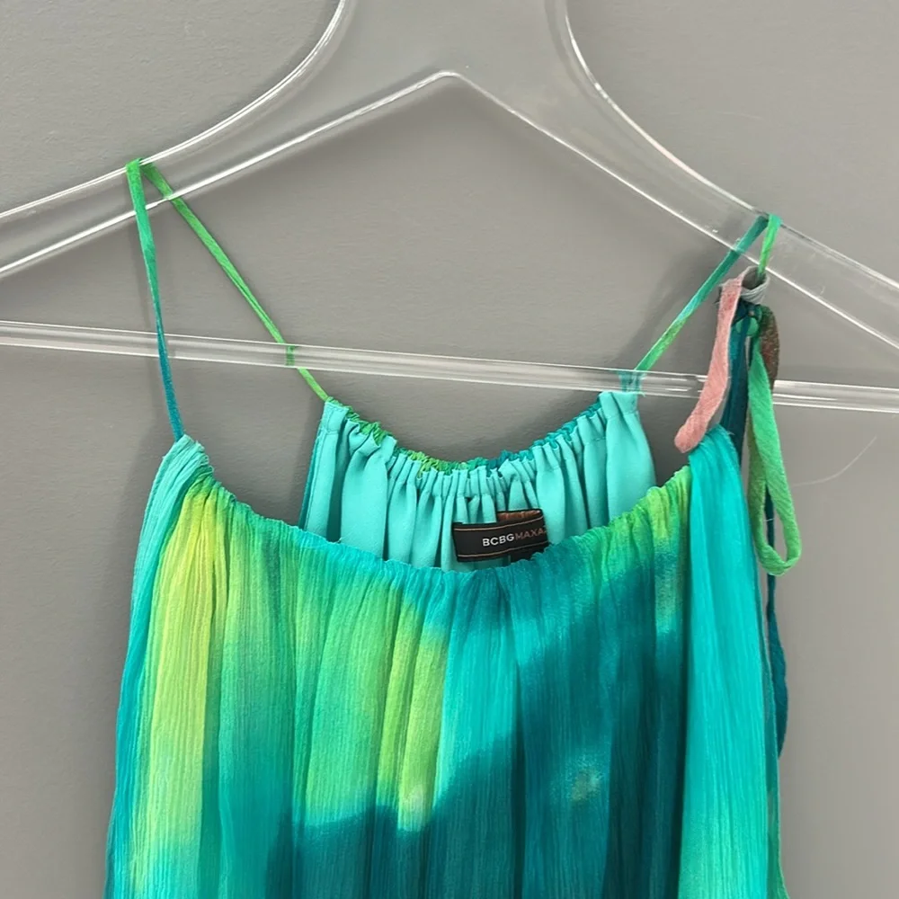BCBGMaxazria Silk Watercolor Dress Size:S - Picture 3 of 4